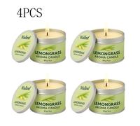 TEMU 2/4 velas de soja aromatizadas con en lata metálica de 85g, 3oz de cera de soja - de para uso interior/exterior, herbal, Día , verano, de de 12H, Walleaf