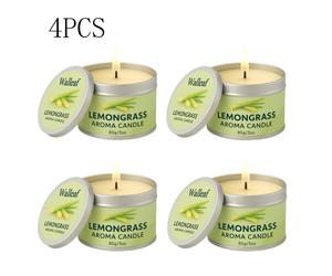 TEMU 2/4 velas de soja aromatizadas con en lata metálica de 85g, 3oz de cera de soja - de para uso interior/exterior, herbal, Día , verano, de de 12H, Walleaf