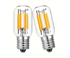 TEMU 2/5/6/25pcs Bombilla LED E14 Luz Blanca para Nevera 2W 160LM, Reemplazo de Bombilla 25W 2200K, Mini Bombillas LED para Luz Nocturna, Lámpara de Sal, No Regulable AC220 - 240V