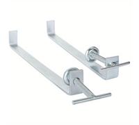 TEMU 2 abrazaderas de albañilería de metal resistente, abrazaderas de de acero inoxidable, varilla roscada ajustable de 80 mm, para albañilería, plateadas