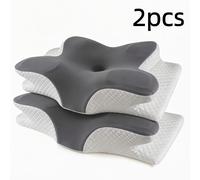 TEMU 2 almohadas de con espuma viscoelástica para la cervicales, , tejido transpirable y , diseño de que considera como lateral, 60*40*12Cm, regalos para familiares y , almacén local.
