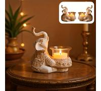 TEMU 2 candelabros de , un artículo decorativo para mesas de comedor y , una base de para decoración del hogar, adecuado para múltiples y , ideal para crear un Diwali y Hanukkah. [Sin velas]