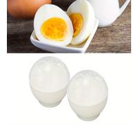 TEMU 2 Cocedores de Huevos para Microondas "Egg-Cellent" - para Huevos Microondas para Hervir y Cocinar al Vapor Huevos - Rápida, Fácil y para Desayuno y Almuerzo, para Lavavajillas y Diseño que