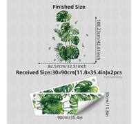 TEMU 2 Hojas Grandes de 108Cm de Adhesivos de Pared Realistas de Acuarela con Hojas de Monstera - Decoración de Plantas para , Baño, Entrada, Autoadhesivos