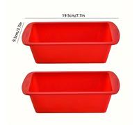 TEMU 2 moldes de silicona para hornear, moldes rectangulares antiadherentes para pasteles, platos para pan y brownies, a prueba de , para horno y uso en exteriores