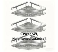 TEMU 2 piezas 3 piezas Estante esquinero espacial - Estante esquinero para baño, inodoro, cocina. Ahorra , utilizado para champú de baño y estantes de instalación esquinera en varios de la habitación