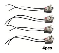 TEMU 2 piezas/4 piezas de interruptores de palanca con cable pequeño de calidad con manijas de 2 velocidades y interruptores de palanca con forma de barco