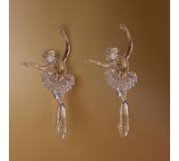 TEMU 2 Piezas Adorno de Bailarina, Colgante Transparente Árbol Navideño Decoración Acrílica Accesorio Bolsa Encanto Lujo Propitos Niños Angeles