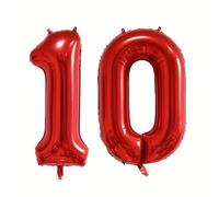 TEMU 2 piezas/bolsa de globos digitales de película de aluminio de 32 pulgadas para decoración de fiestas de y 21