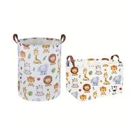 TEMU 2 Piezas Cesta de Ropa, Cesto de Ropa Sucia, Cesta de Almacenamiento con , Decoración para Habitación, Dormitorio, Baño, Sala de Juegos, Cestas de Lavandería