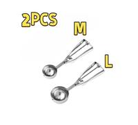 TEMU 2 piezas Cuchara de Hielo de Acero Inoxidable, Cuchara para Galletas, Cuchara de Acero Inoxidable para Hornear con Disparador, Adecuada para Cupcakes, Helado, Muffins, Albóndigas, Bolas de