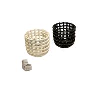 TEMU 2 piezas de almacenamiento de escritorio Hueca Tubo de almacenamiento de resina portátil Cosméticos/Artículos de papelería/Jewelry Organizador Ventilación hueca Sin polvo