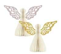 TEMU 2 piezas de de mesa de papel de panal con temática de ángeles para de , confirmación, bautizo, primera comunión, artículos de decoración
