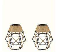 TEMU 2 Piezas de Lámparas Vintage Boho - Jaula Metálica Rústica Industrial para Colgantes, Reemplazo Mini con Alambre y Protector , Iluminación Estilo Granja