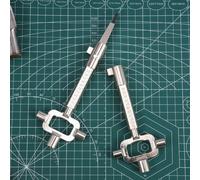 TEMU 2 Piezas de Llave Universal con de Medición - Llaves de Acero Larga y Corta para , Válvulas de Calefacción - Herramientas Duraderas Profesionales para y Proyectos DIY