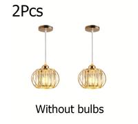 TEMU 2 Piezas de lujoso colgante moderno minimalista con cristales E27, para restaurantes, bares, cocinas, dormitorios, mesitas y tiendas; iluminación ideal para Halloween y Navidad (sin bombillas)