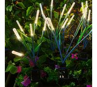 TEMU 2 Piezas de Luz Solar para Jardín, Luces de Exteriores, Luces LED Solares IP65, Luces Solares de Caña para Jardín, Luces Solares Oscilantes para Decoración de Patio y Jardín