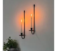 TEMU 2 piezas de soporte de pared de metal para candelabros, soporte de pared para velas, candelabros de pared modernos colgantes para , dormitorio, granja, chimenea, decoraciones de pared para