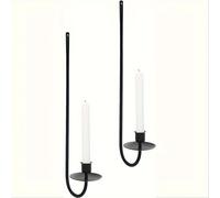 TEMU 2 Piezas de Soporte de Vela de Pared de Metal, Portavelas de Pared para Velas de , Soportes de Vela Modernos Colgantes para Sala, Dormitorio, , Chimenea, Decoraciones de Pared para