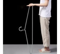 TEMU 2 piezas de tendedero de ropa de acero inoxidable, superficie pulida de 27.56 pulgadas, ranura antideslizante, adecuado para colgar sábanas, toallas y mantas, tendederos