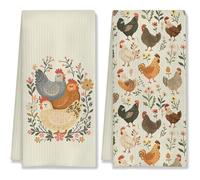 TEMU 2 piezas de toallas de cocina de granja de 18×26 pulgadas con , paños de cocina, decoración para baño y cocina, regalos para o dama