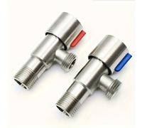 TEMU 2 piezas de válvula en T de acero inoxidable, conector para calentador de agua y grifo de baño, interfaz universal de 4 puertos, flujo de agua ajustable