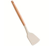 TEMU 2 piezas, espátula de silicona con mango de madera, espátula para sartenes antiadherente, utensilios de cocina y herramientas pequeñas