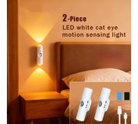TEMU 2 piezas Lámpara de pared minimalista de , alimentación USB estable Plug and Play, sin necesidad de cableado, luz nocturna dos en uno + luz , adecuada para pasillos, mesitas de noche
