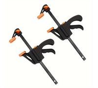 TEMU 2 Piezas MINI Abrazadera F de 4 Pulgadas, Pinza para Carpintería, Rápida y con , Clip Exprimidor Veloz, Herramienta Manual DIY Barra de Madera