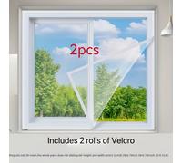 TEMU 2 piezas Mosquitera para ventana del hogar, diseñada con malla transpirable, previene eficazmente mosquitos, polvo e insectos pequeños, fácil de instalar