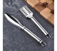 TEMU 2 piezas/set Quitamallas de Acero Inoxidable, Cepillo para de Pescado, Ideal para Utensilios de Cocina, Rápida y Fácilmente y Branquias, Herramienta para de Pescado