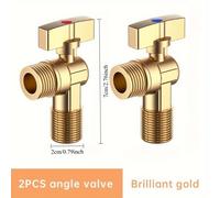 TEMU 2 Piezas Válvula de de Flujo Tipo T - Válvula Calibre G1/2 para Baño, Inodoro, Fregadero de Cocina, Calentador de Agua y Otras , Regalos para de San Valentín, Pascua y Temporada de