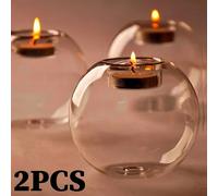 TEMU 2 portavelas de cristal europeo | pulgadas redondos | Base dorada diseño romántico | Boda Halloween Navidad Decoración del hogar | #Weddingdecortrend #Homedecorationessentials