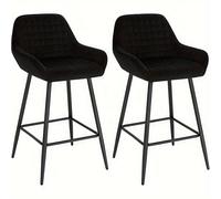 TEMU 2 taburetes de bar Taburetes de bar de diseño con reposabrazos Taburetes tapizados Taburetes de mostrador Taburetes de con respaldo Reposapiés Terciopelo