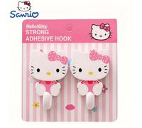 TEMU 2 unidades de Sanrio para for hello kitty Ganchos de adhesivo fuerte - Estilo moderno, material de plástico, en la pared, no requiere electricidad - para colgar ropa, toallas y más.