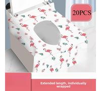 TEMU 20/40/60 unidades de Cubiertas Desechables para Inodoro - Diseño de Flamenco Lindo, Extendidas y Anchas para Baños Públicos, Viajes, Aviones | Cubiertas Suaves para de Inodoro, Fáciles de Llevar