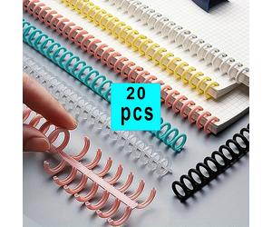 TEMU 20 cintas de encuadernación en multicolor, adecuadas para papel A4 con anillos perforados de 30 agujeros, ajustable de 27.99 cm, ideales para cuadernos, calendarios y documentos, imprescindibles