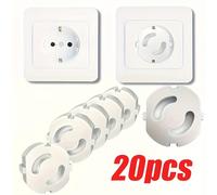 TEMU 20 Cubiertas de Seguridad para Enchufes de Estilo Europeo para Prevenir Descargas Eléctricas, Adecuadas para Protección de Enchufes en el Hogar, Montaje Rápido y Fácil