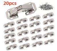 TEMU 20 piezas de bisagras ocultas para puertas de gabinetes - Montaje en superficie sin , adecuadas para puertas de gabinetes, cómodas, despensas - Metal con 160 tornillos