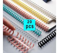 TEMU 20 Piezas de Cintas Multicolor para Encuadernación, Adecuadas para Papel A4 con Anillas de 30 Agujeros, Ajustable de 11.02 Pulgadas, Ideales para Cuadernos, Calendarios y Documentos
