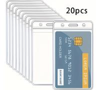 TEMU 20 Piezas de Fundas Protectoras Transparentes PVC Impermeables, 65*117mm para , , Crédito e Identificación - Portatarjetas Verticales de Plástico