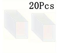TEMU 20 piezas de Hojas Acrílicas Transparentes de 4x6", 1mm de Grosor - Perfectas para Pintar, Marcos de Fotos y Manualidades DIY