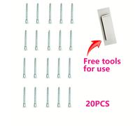 TEMU 20 piezas de tornillos autorroscantes M5*40 mm de cabeza avellanada hexagonal con punta puntiaguda, para instalación de muebles y gabinetes