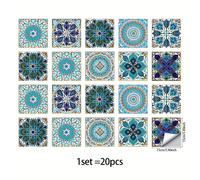 TEMU 20 Piezas/Set de Pegatinas para Azulejos Cerámicos Modernos, Adhesivos Mandala Baño y Cocina, Decoración Autoadhesiva Vinílica Paneles Traseros Hogar