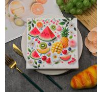 TEMU 20 servilletas de frutas impresas con el diseño de 2025, que miden 13X13 pulgadas - Servilletas de papel decorativas para , y fiestas en el jardín, ideales para restaurantes, cocinas y cafeterías