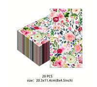 TEMU 20 servilletas de papel con diseño de rosas coloridas, servilletas de papel desechables para fiestas, toallas de para baño y cocina, para suministros de de