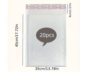 TEMU 20 Sobres Acolchados Blancos para Almacenar y Envolver Ropa y Zapatos - Autoadhesivos, Embalaje Adecuado para Joyería, Cosméticos, Libros y Prendas de Vestir - Perfectos para Envíos Rápidos y