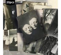 TEMU 20 Tarjetas Postales Vintage de Terror y Misterio - 4x6 Pulgadas, Papel para Diarios de Recortes, Ilustraciones Clásicas de , Tarjetas Decorativas Coleccionables para Scrapbooking