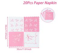 TEMU 20 unidades, Servilletas de Papel con Tema , 30x30 cm, Decoración para Fiestas, Suministros Fiesta Boda Baby Shower Regalos Ducha Novia Celebraciones Calidad Material