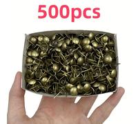 TEMU 200/500 clavos para sofá de hierro color antiguo, 11*16 mm, clavos decorativos de cabeza grande para tapicería retro de embalaje , adecuados para muebles suaves, tableros de corcho o proyectos